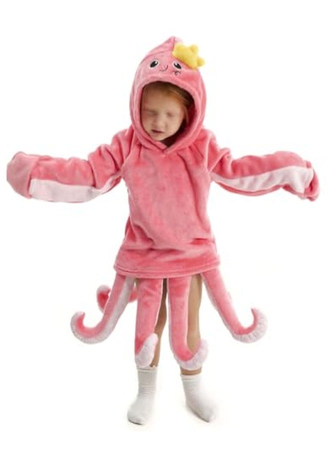 HSCTEK Newborn Octopus Squid Costume, Baby Sea Animal Onesie Boys Girls, Babies Infant Halloween Cosplay Romper Clothes Toddler 3-6 Months Pink - Image 3